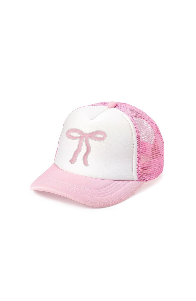 Sweet Wink Bow Patch Trucker Hat, Main, color, 