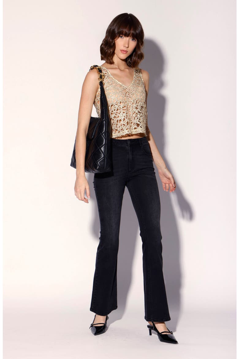Macie Crop Top, Alternate, color, GOLD