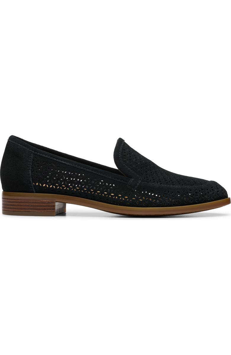 Clarks<sup>®</sup> Trish Cove Slip-On, Alternate, color, Black Suede