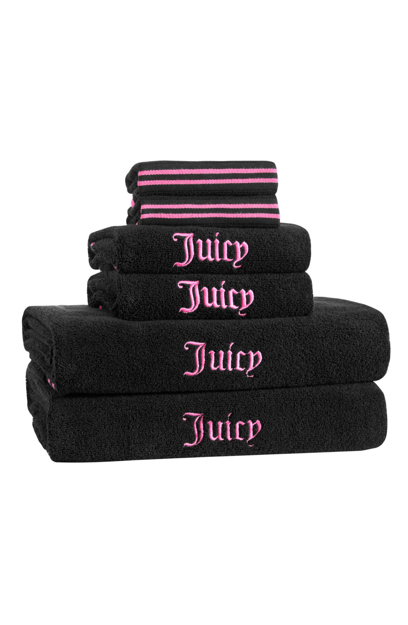 Juicy Couture Neon Border 6-Piece Towel Set