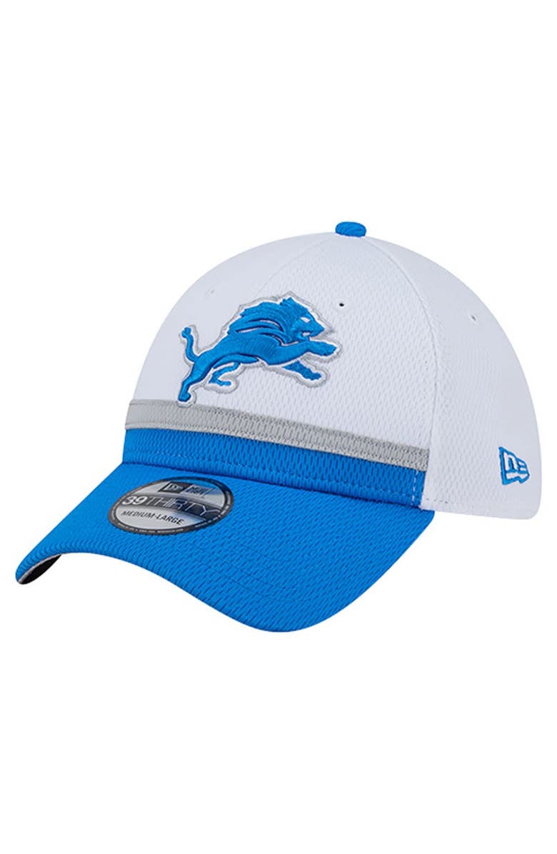 New Era Men's New Era  White/Blue Detroit Lions Dashmark Rays 39THIRTY Flex Hat, Main, color, White