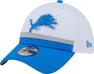 New Era Men's New Era White/Blue Detroit Lions Dashmark Rays 39THIRTY Flex Hat
