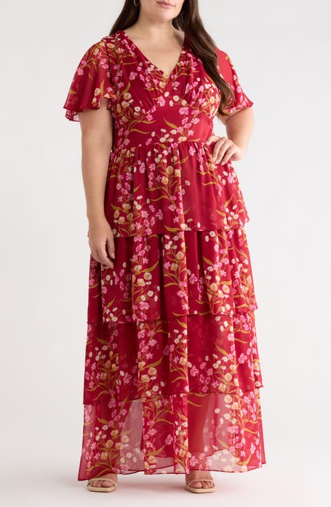 Ginnie Amabel Tiered Maxi Dress (Plus)