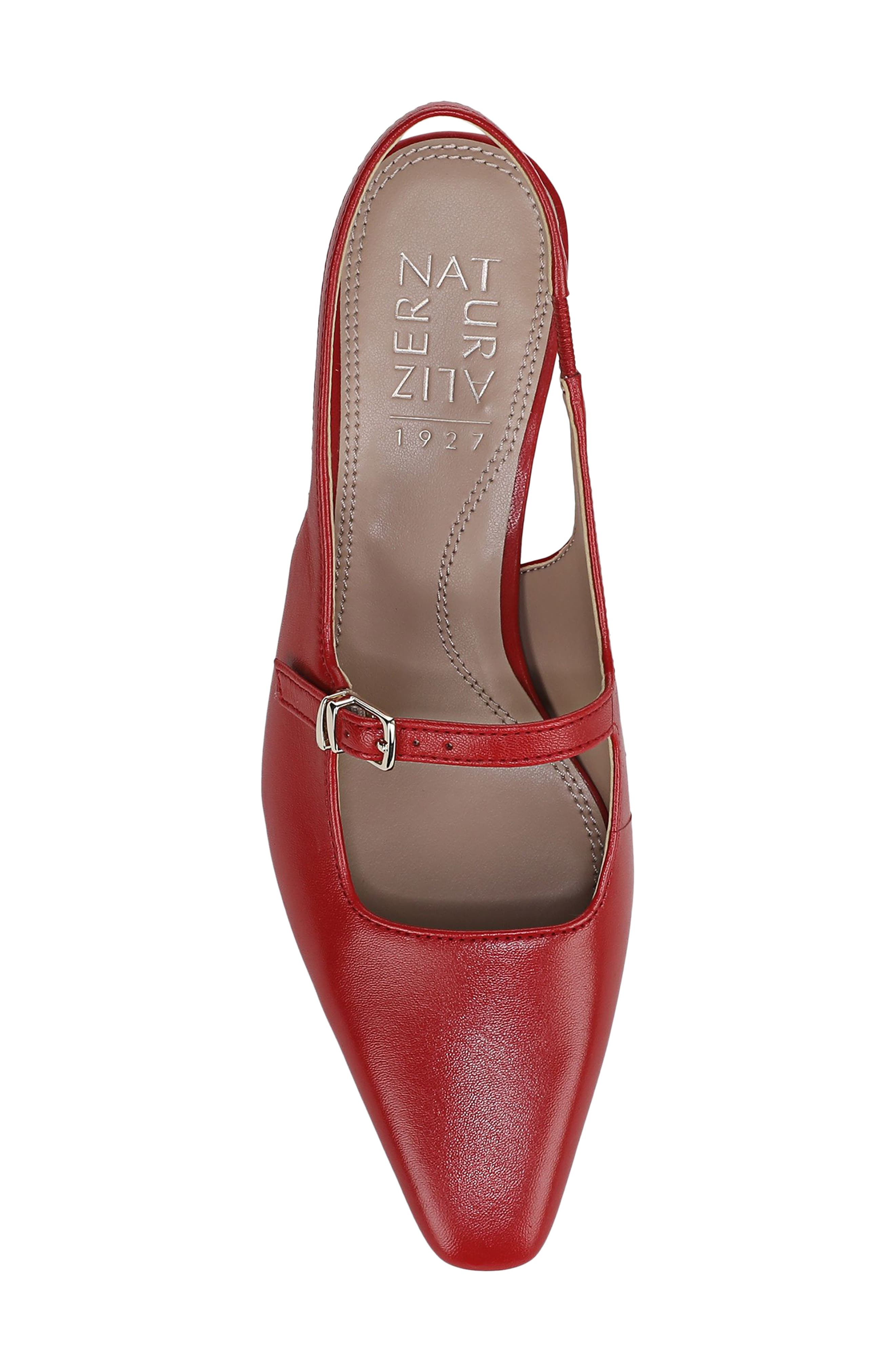 Naturalizer Gemini Slingback Mary Jane Kitten Heel Pump, Alternate, color, Red