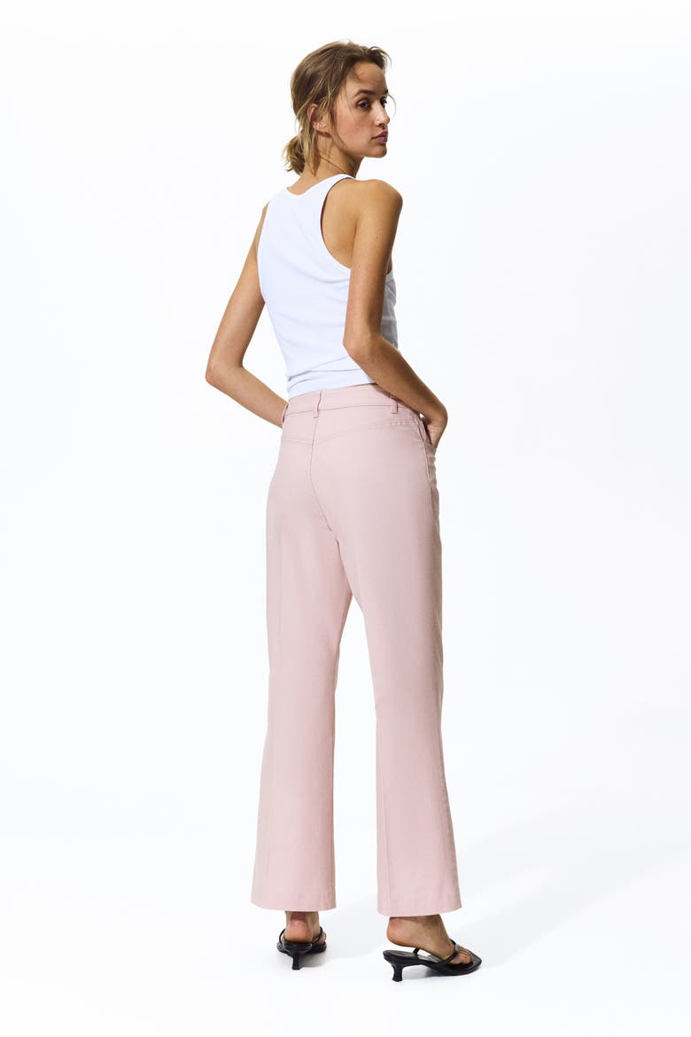 Bootcut Cotton Canvas Trousers, Alternate, color, Light pink