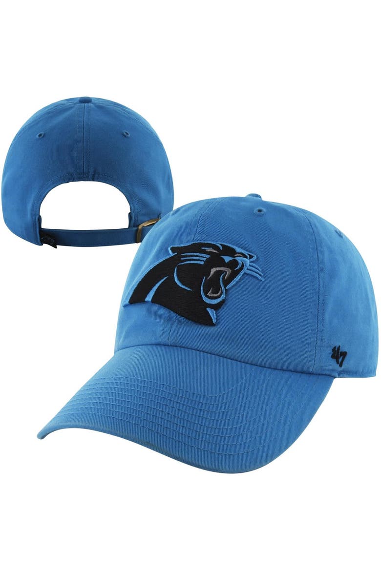 Mens Carolina Panthers '47 Brand Panther Blue Cleanup Adjustable Hat, Main, color, Blue