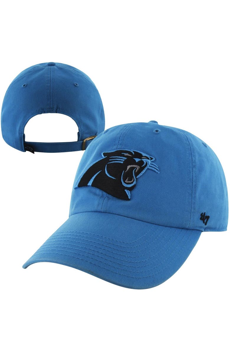 '47 Mens Carolina Panthers '47 Brand Panther Blue Cleanup Adjustable Hat, Main, color, Blue