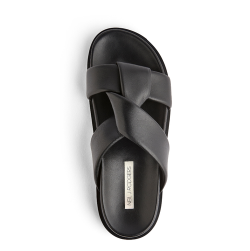 Neil J. Rodgers Obi Sandal In Black Nappa