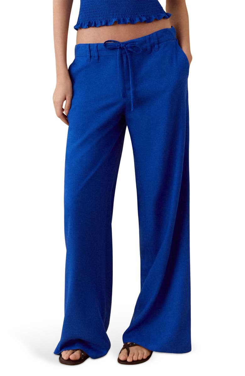 MANGO TEEN Straight Leg Pants, Main, color, Vibrant Blue
