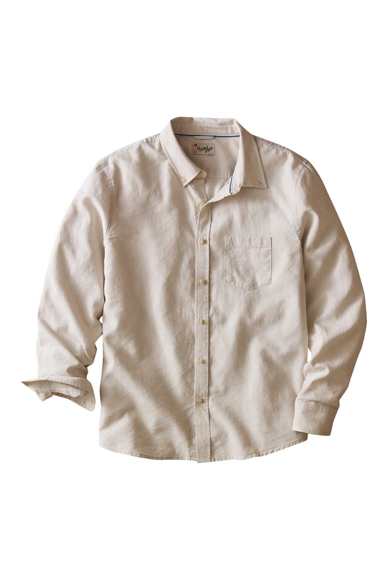 Better-than-Linen Hemp Blend Button-Up Shirt, Alternate, color, FLAX