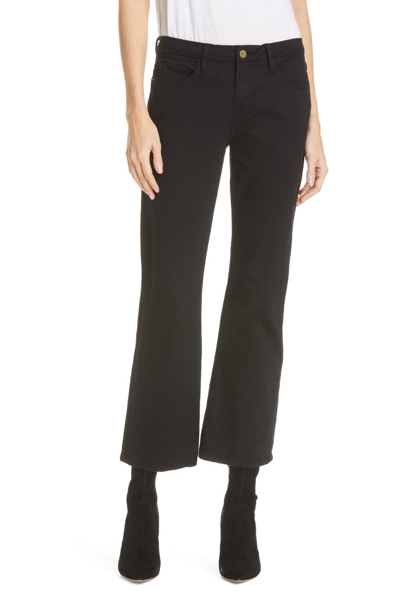 Le Crop Mini Bootcut Jeans, Main, color, FILM NOIR