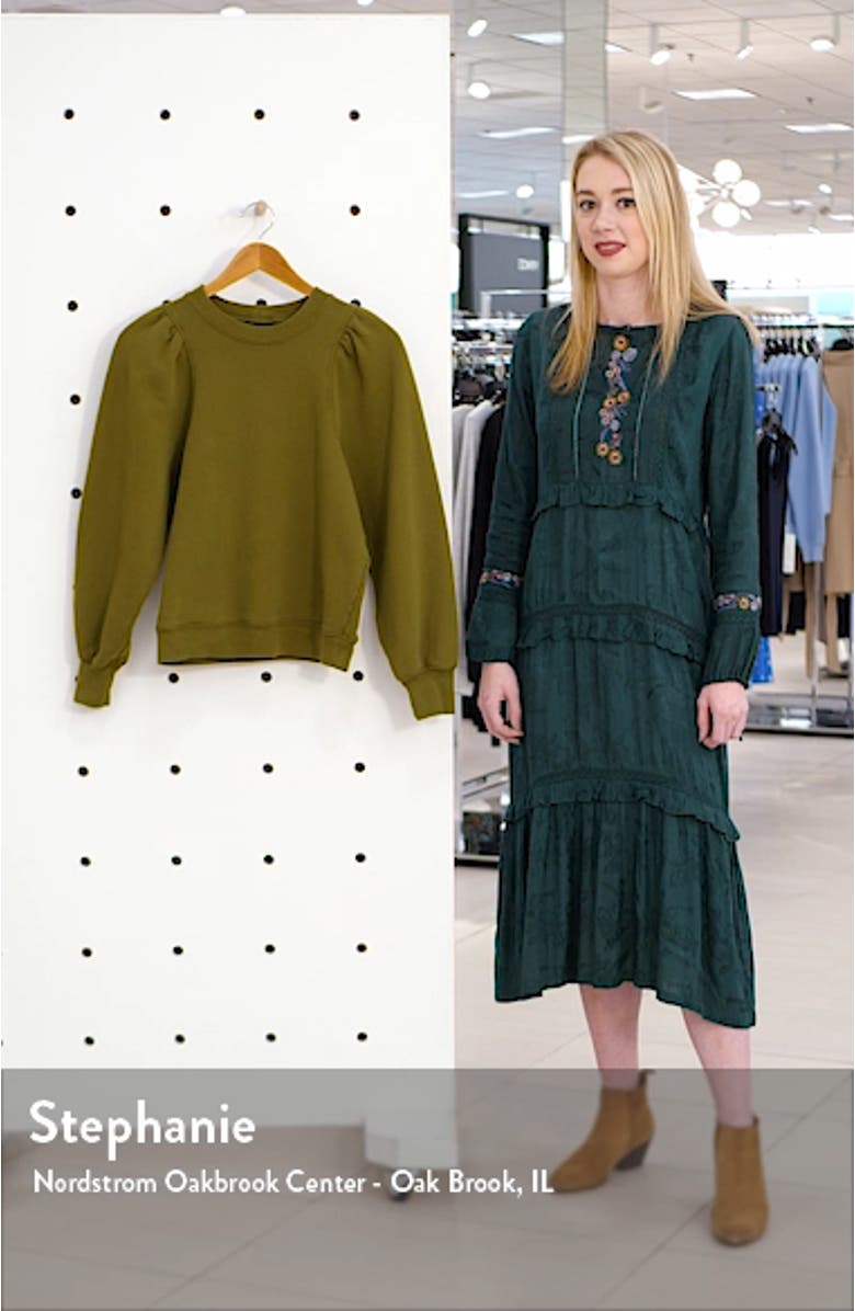 Mari Racer Puff Sleeve Sweatshirt, sales video thumbnail