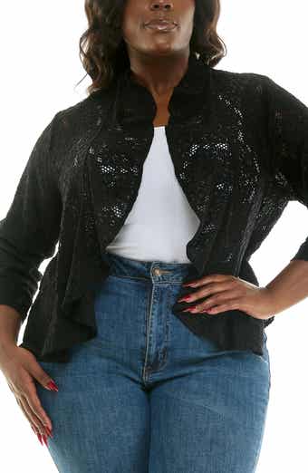 Nina Leonard Ruffle Lace Bolero