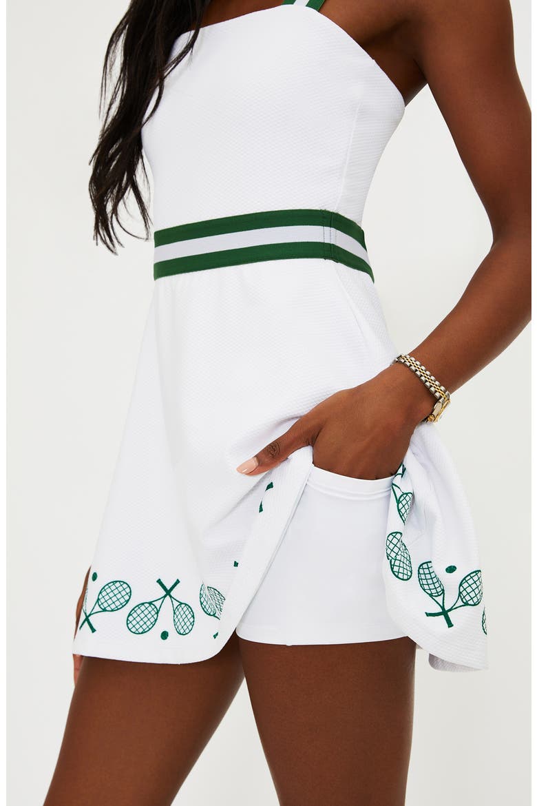 Miriam Active Skirted Romper, Alternate, color, RACQUET WHITE