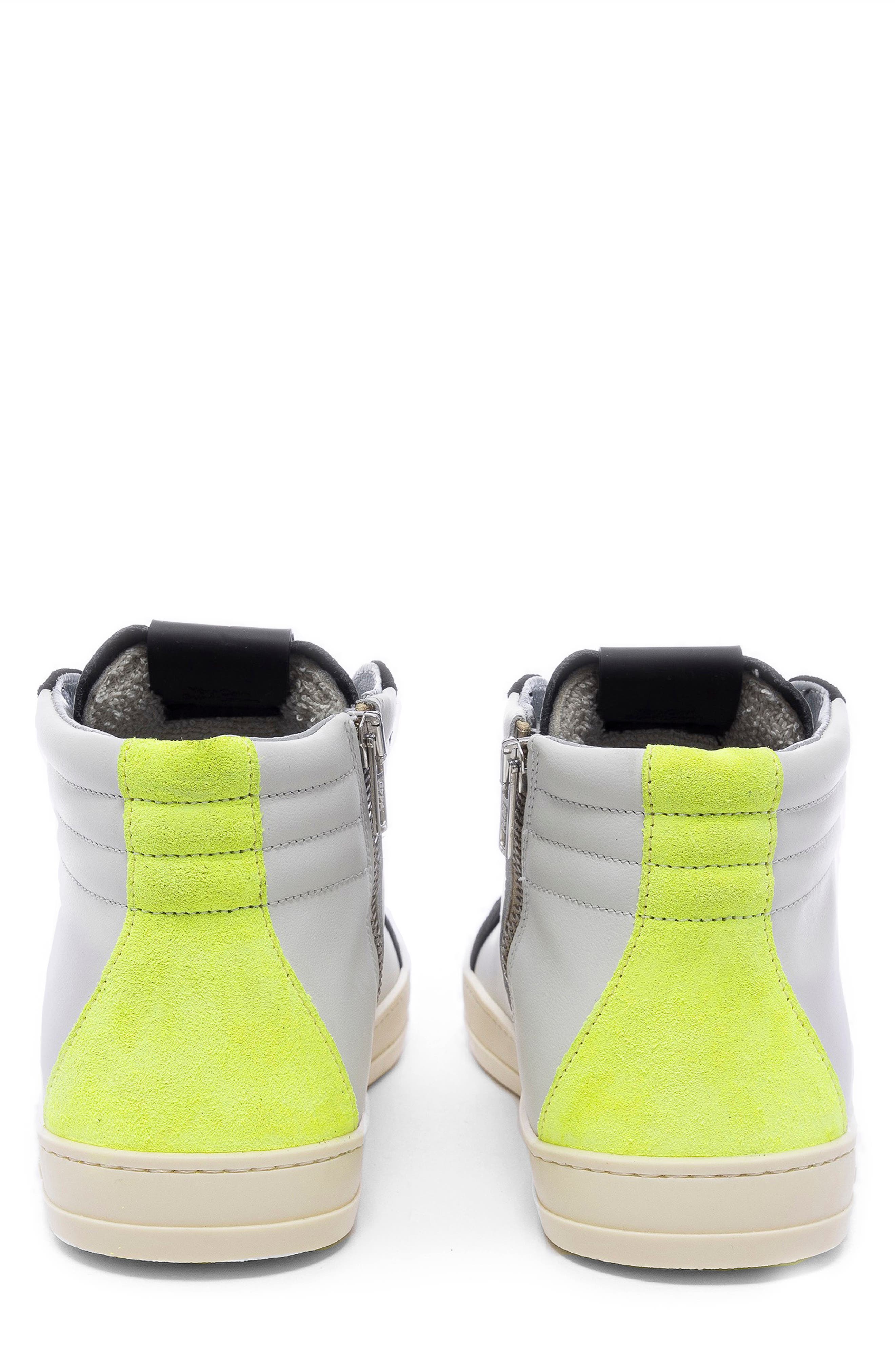 Skate High Top Sneaker, Alternate, color, REFLE/YEL