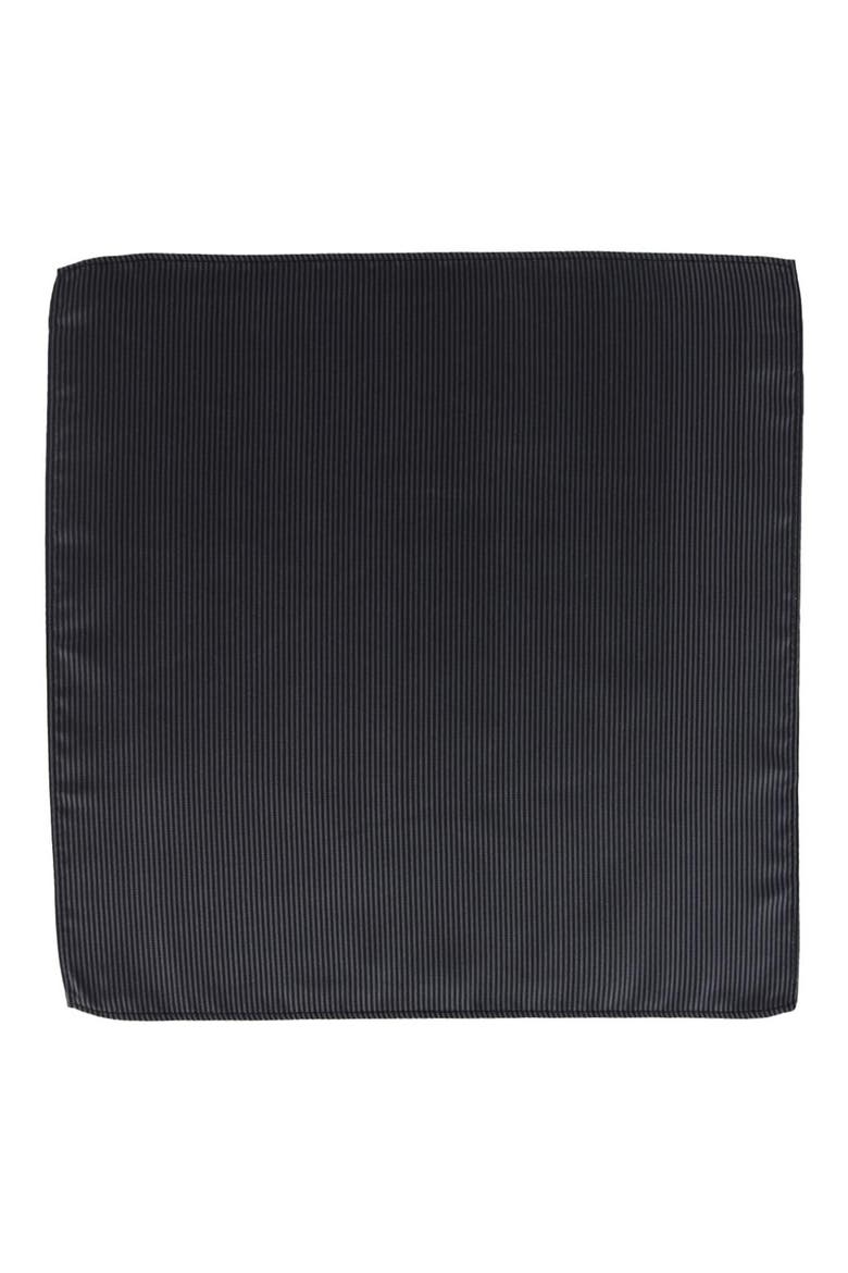 Leyton Stripe Silk Pocket Square, Alternate, color, GRAPHITE