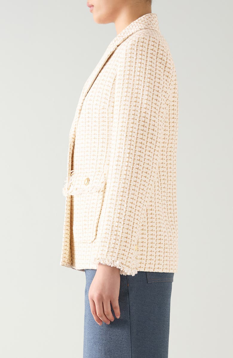 LK Bennett Julia Tweed Jacket, Alternate, color, Camel Multi