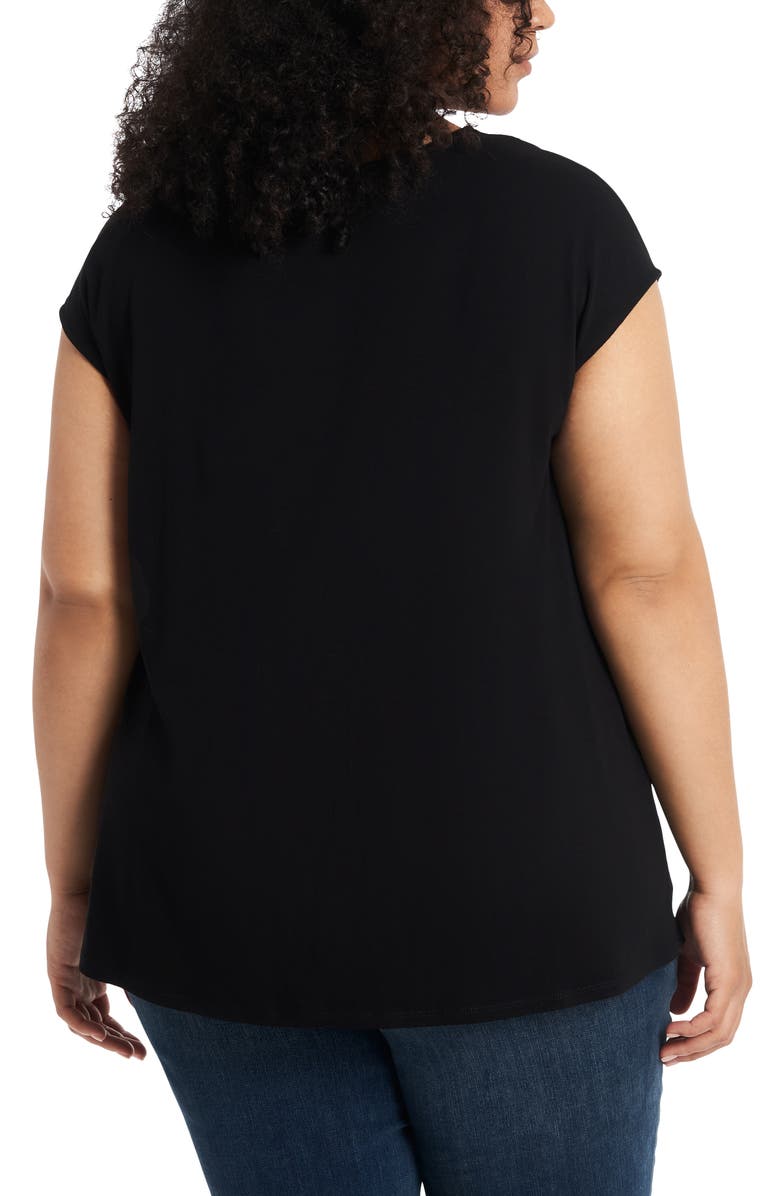 Vince Camuto Mix Media Sleeveless Top, Alternate, color,