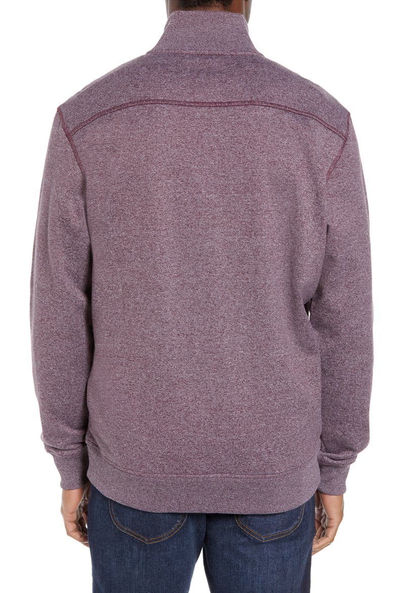 Hideaway Quarter Zip Pullover, Alternate, color, HEATHER WINETASTING