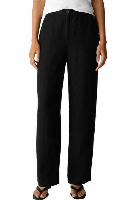 Straight Leg Linen Pants