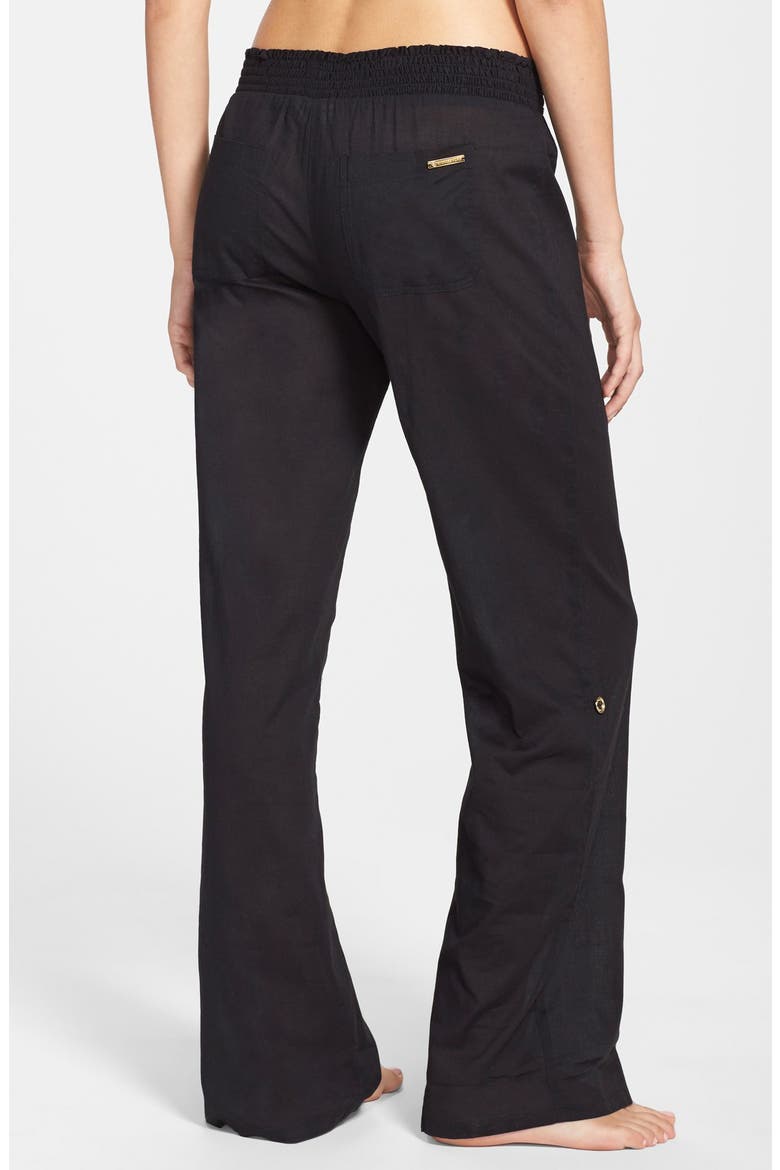 Cotton Voile Pants, Alternate, color, BLACK