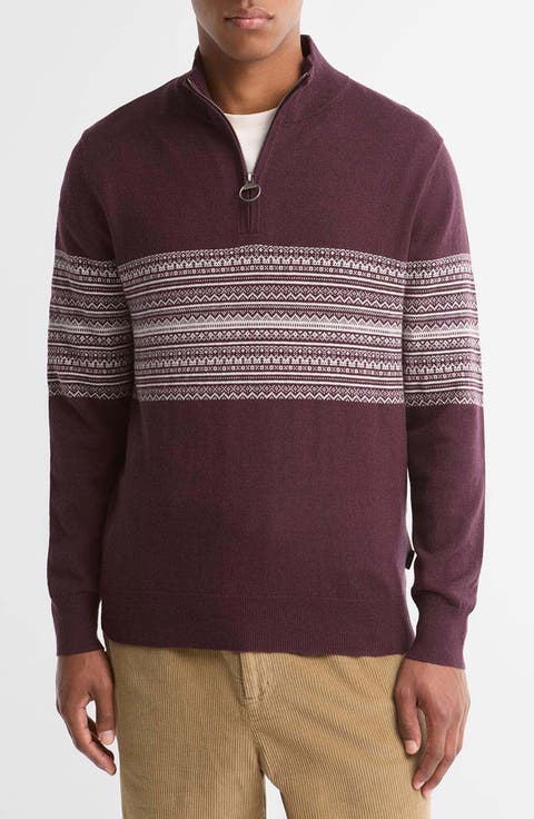 Millwood Fair Isle Half Zip Sweater
