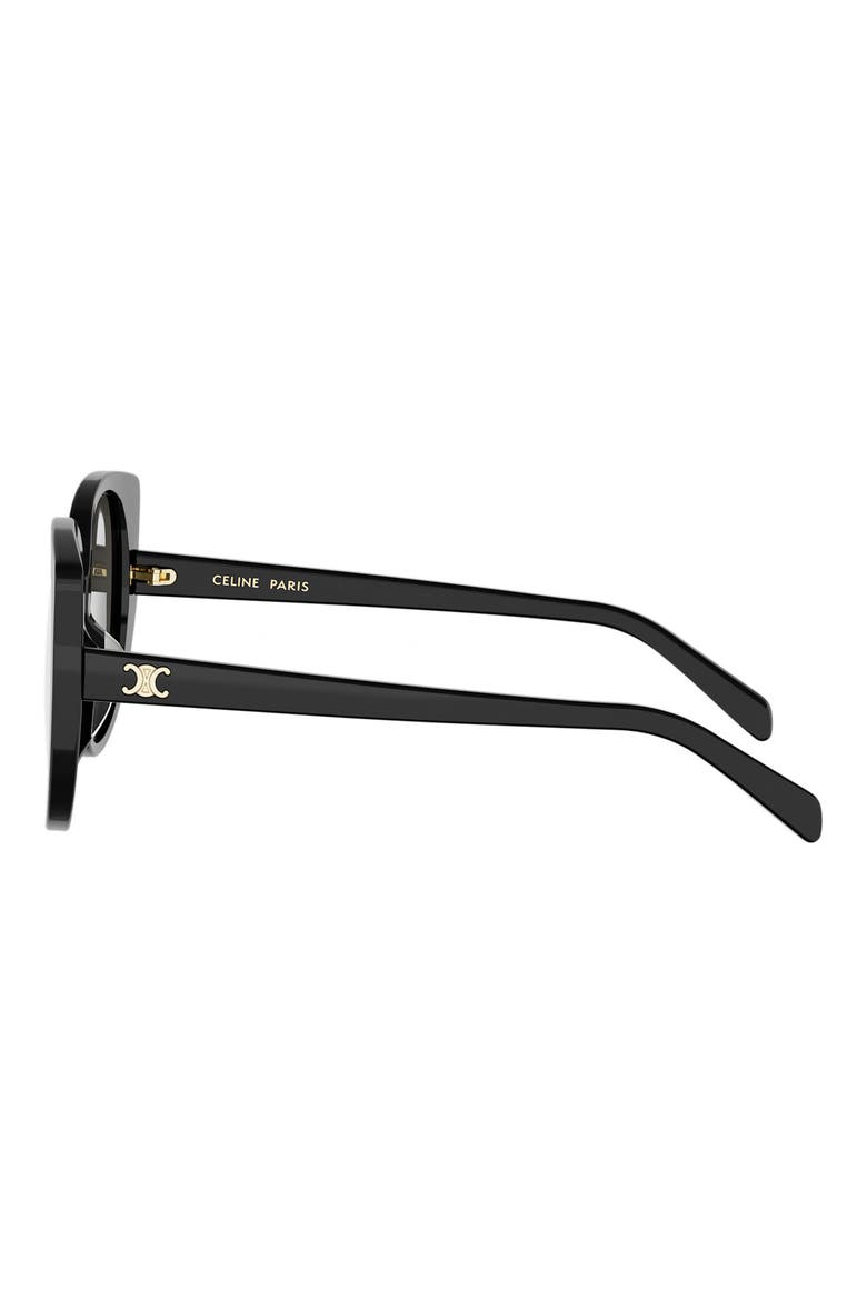 Triomphe Mini 55mm Butterfly Sunglasses, Alternate, color, SHINY BLACK / SMOKE