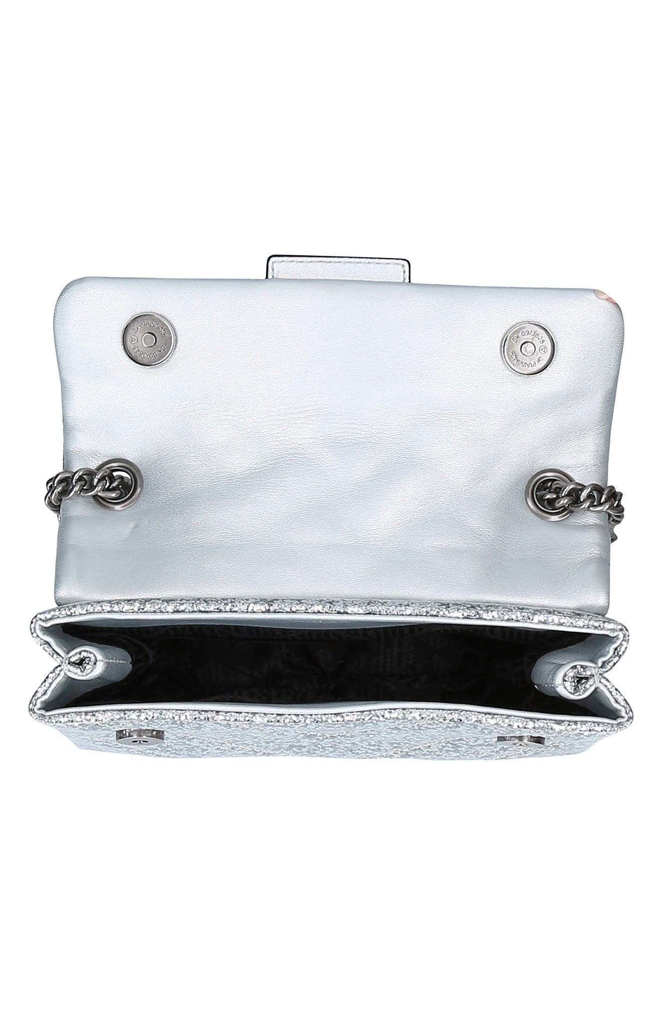 Kensington Glitter Crossbody Bag, Alternate, color, SILVER