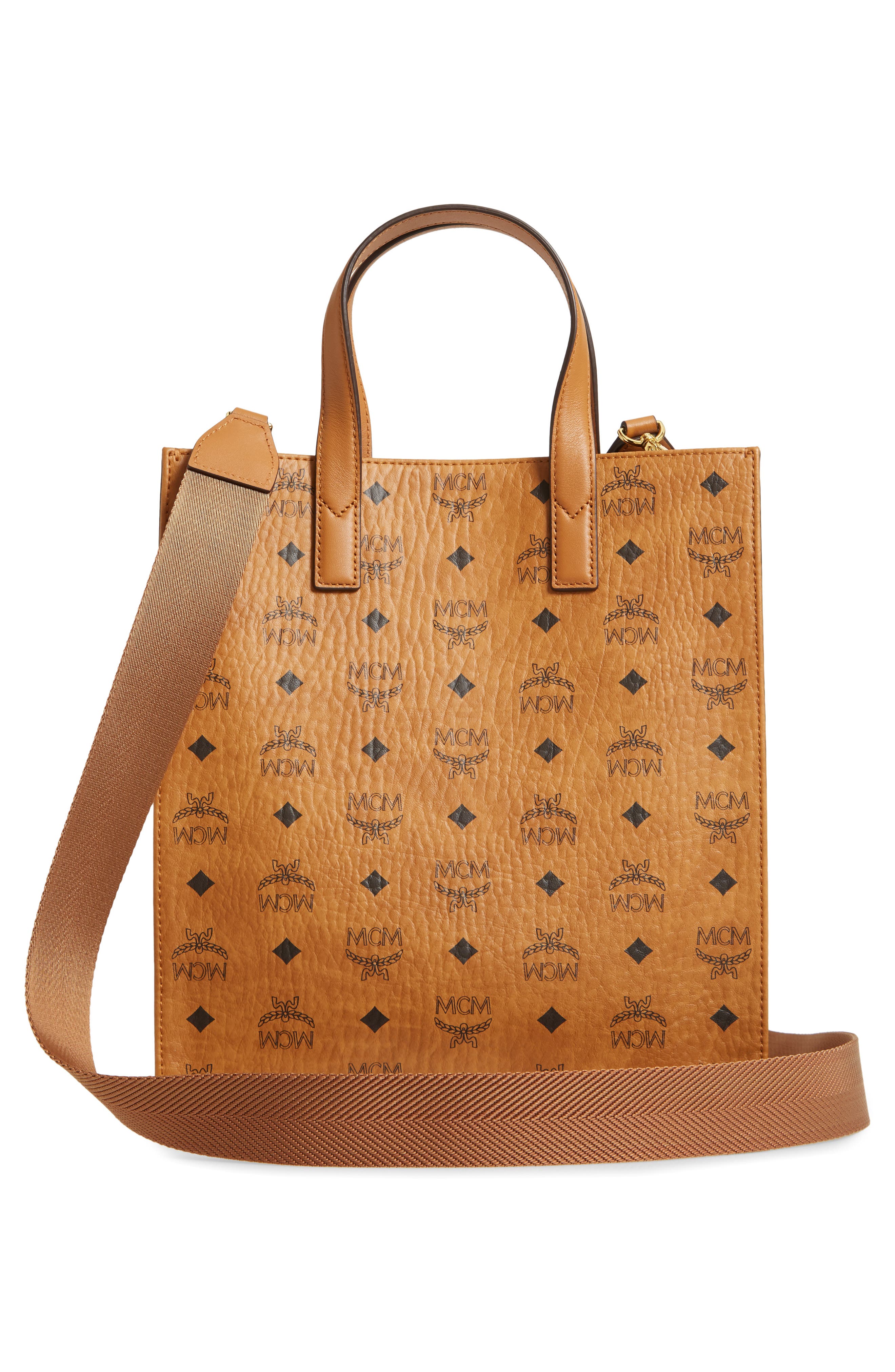 Small Klassik Visetos Tote, Alternate, color, COGNAC