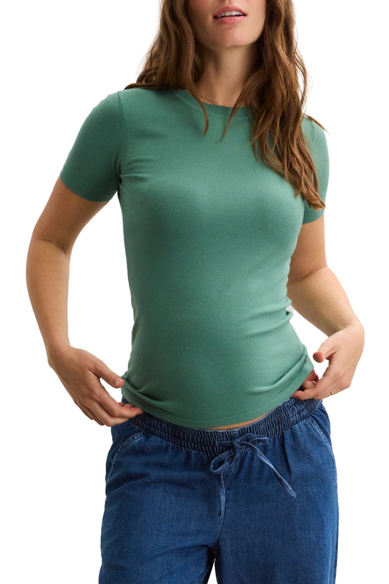 The Softsculpt Knit Maternity Tee, Alternate, color, Juniper