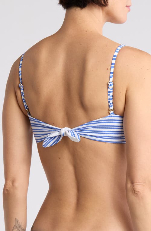 Shop Vitamin A ® Mila Bandeau Bikini Top In Blue Stripe