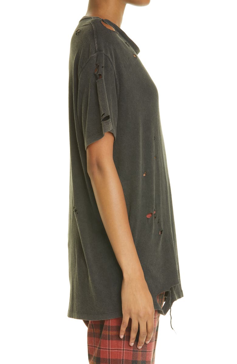 R13 Destroyed Boy Stretch Cotton T-Shirt, Alternate, color,