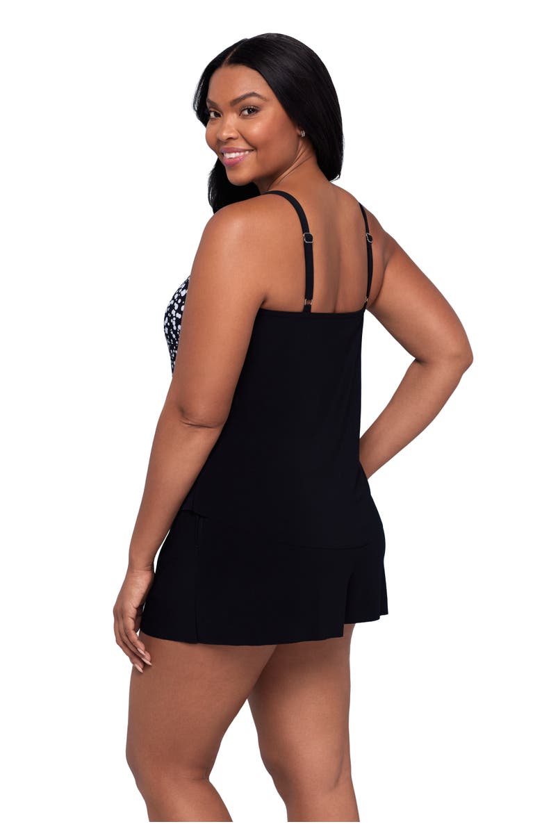 Trimshaper Hank Control Swim Romper with Pockets, Alternate, color, Confetti Dot Ombre