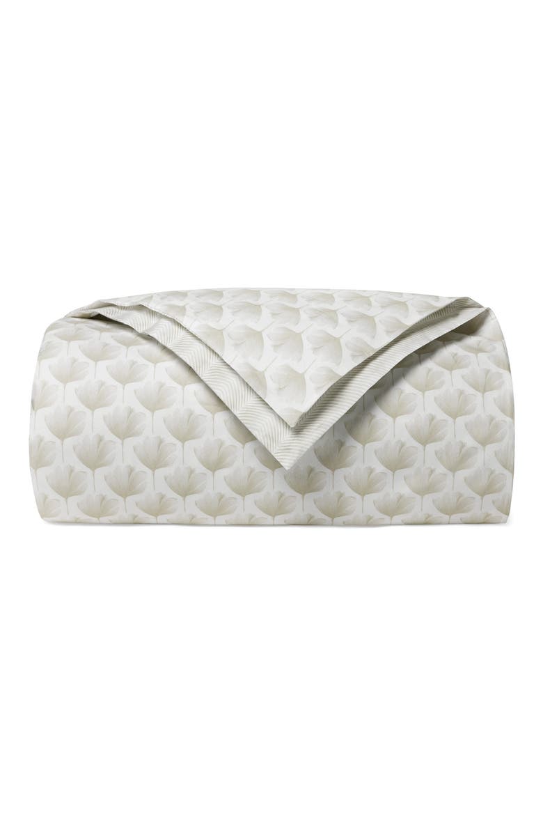 Edna Reversible Cotton Duvet Cover, Main, color, WHITE/ BEIGE