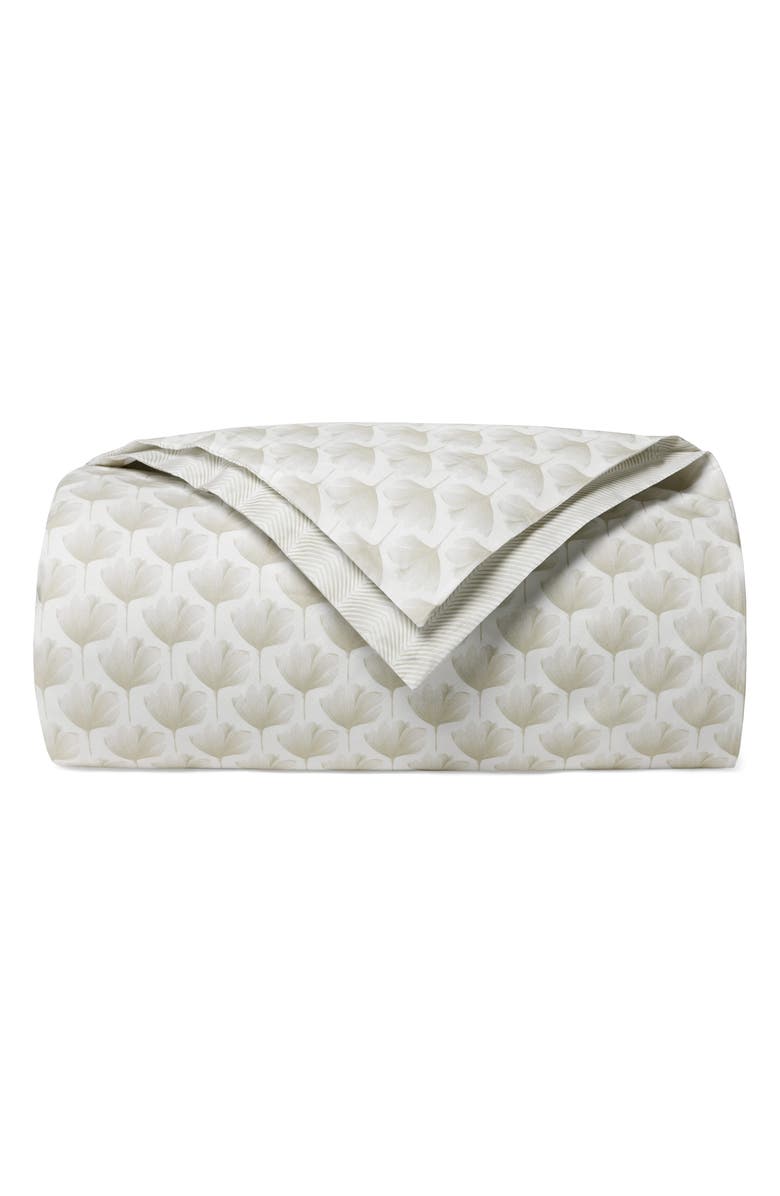 SFERRA Edna Reversible Cotton Duvet Cover, Main, color, White/ Beige