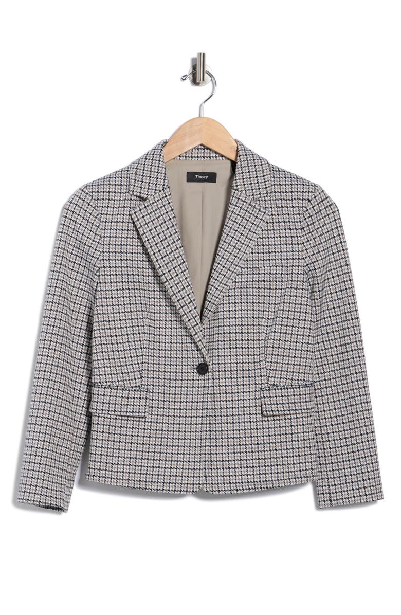 Theory Micro Houndstooth Blazer, Alternate, color, Cinder Multi - 21E