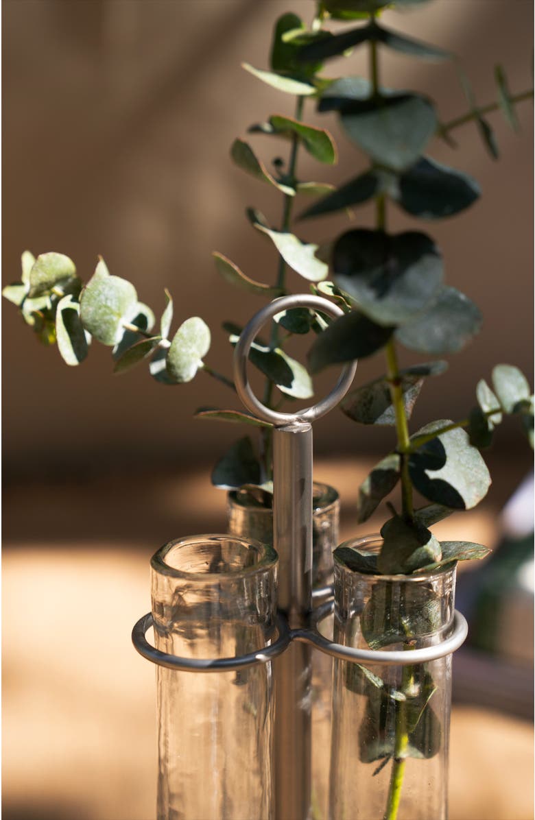 The Collective Home Floral Trio Table Vase, Alternate, color, Clear