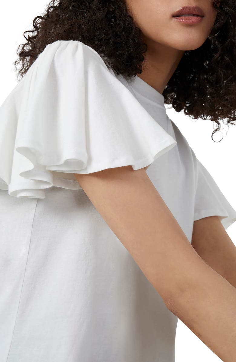 French Connection Vera Ruffle Cotton Top, Alternate, color, 