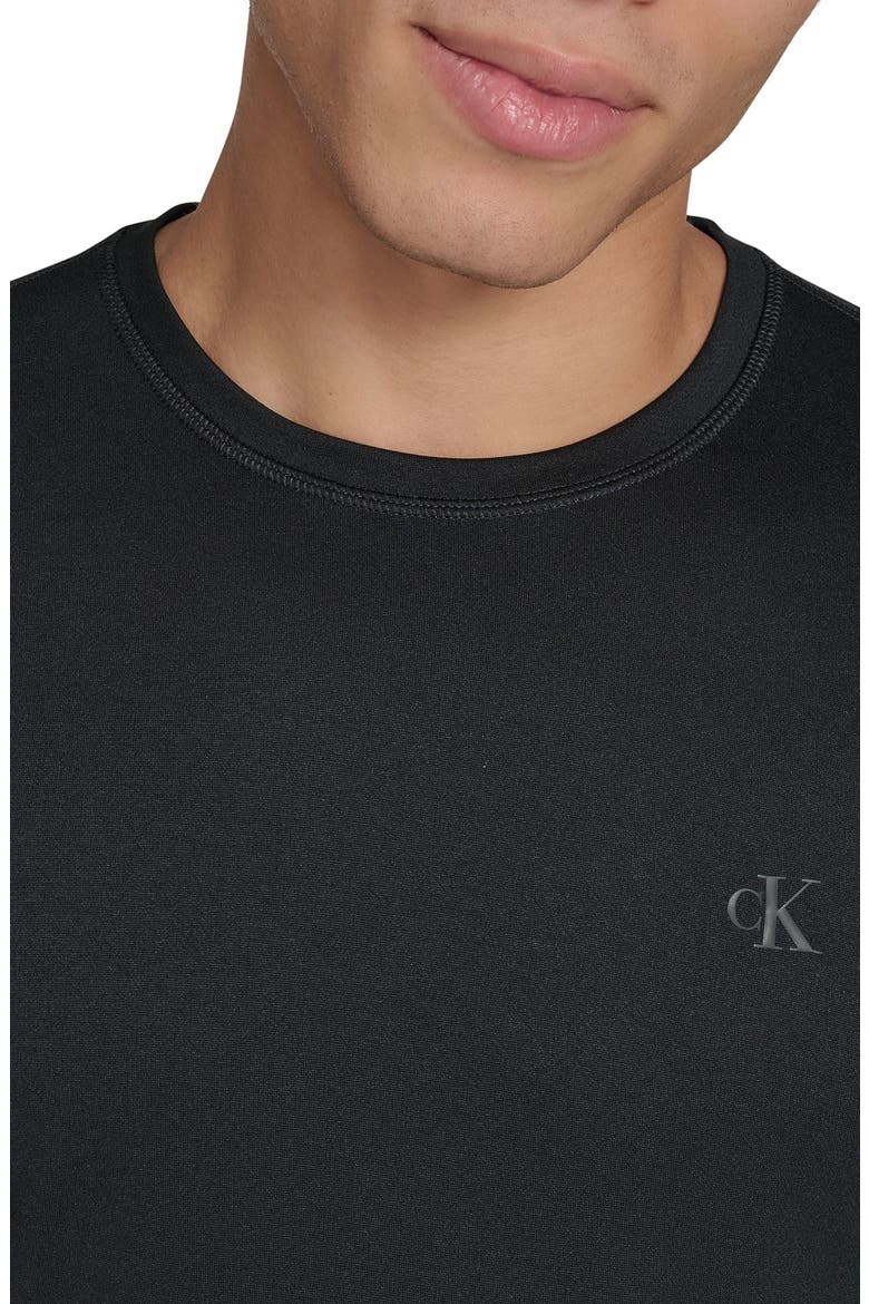 Monogram Logo Long Sleeve Rashguard, Alternate, color, BLACK