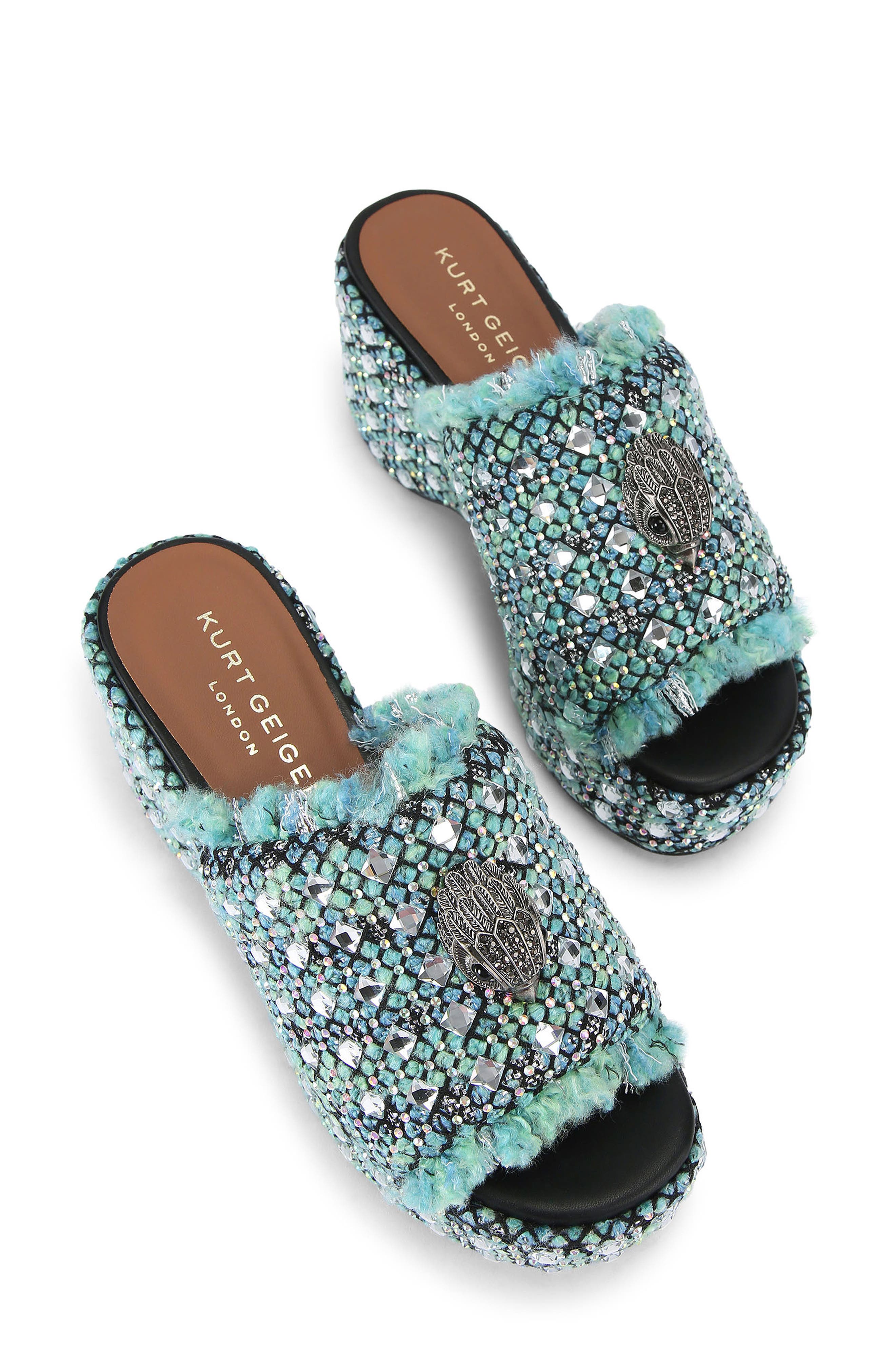 Kurt Geiger London Kensington Tweed Platform Sandal, Alternate, color, 