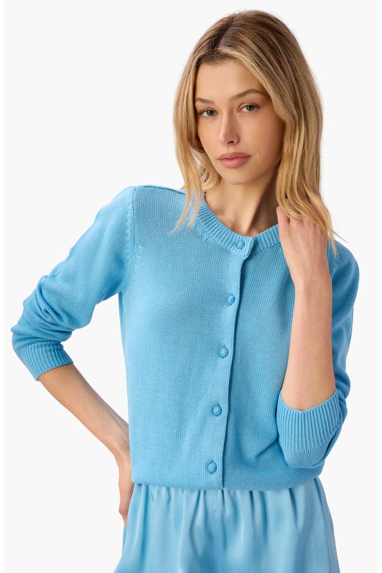 Rufina Crop Cardigan, Alternate, color, BLUE GROTTO