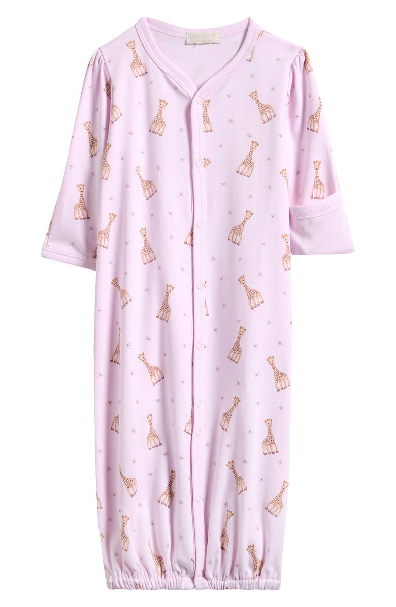 Kissy Kissy Sophie La Giraffe Convertible Pima Cotton Gown, Main, color, 
