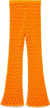 MANGO Open Stitch Flare Cover-Up Pants