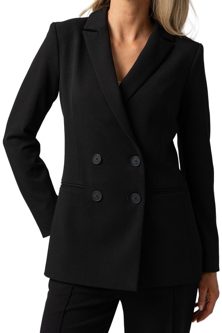 Cambridge Blazer Crepe, Alternate, color, black