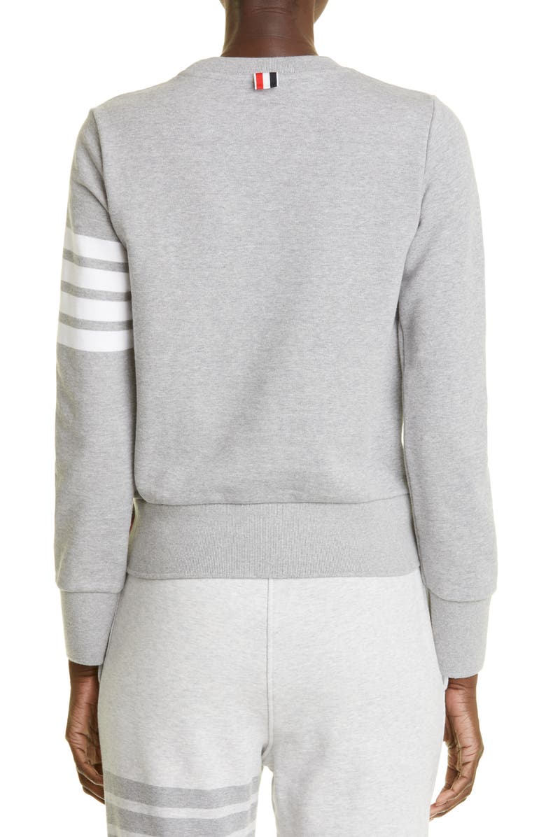 Thom Browne 4-Bar Cotton Sweatshirt, Alternate, color, 