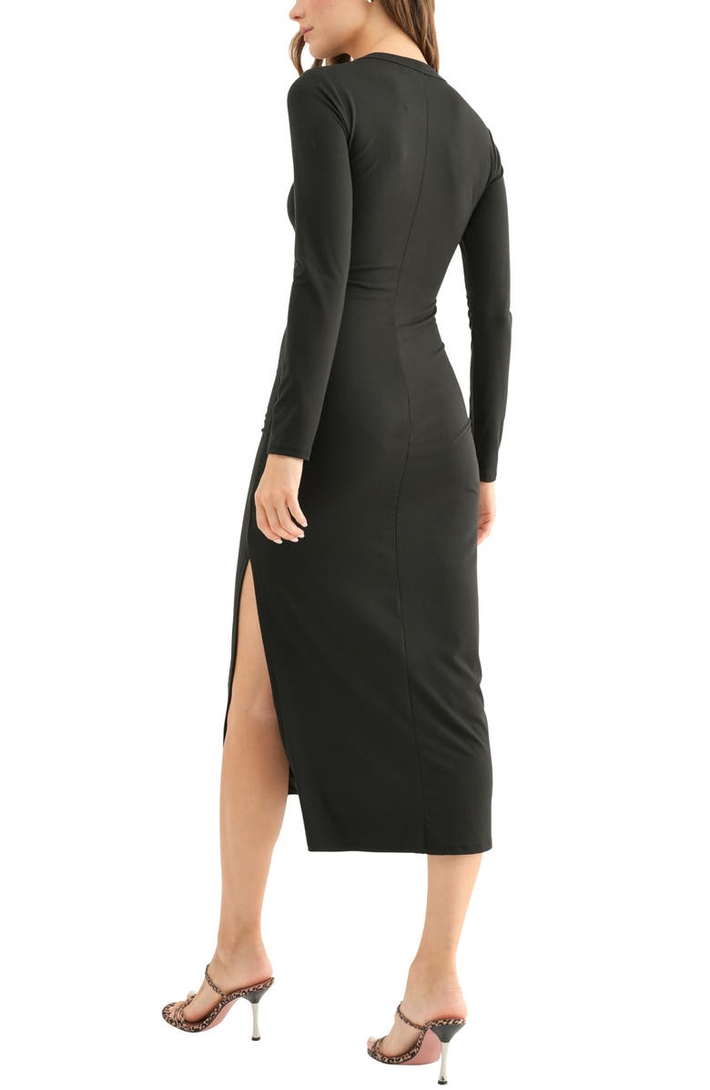 All in Favor Long Sleeve Jersey Midi Dress, Alternate, color,