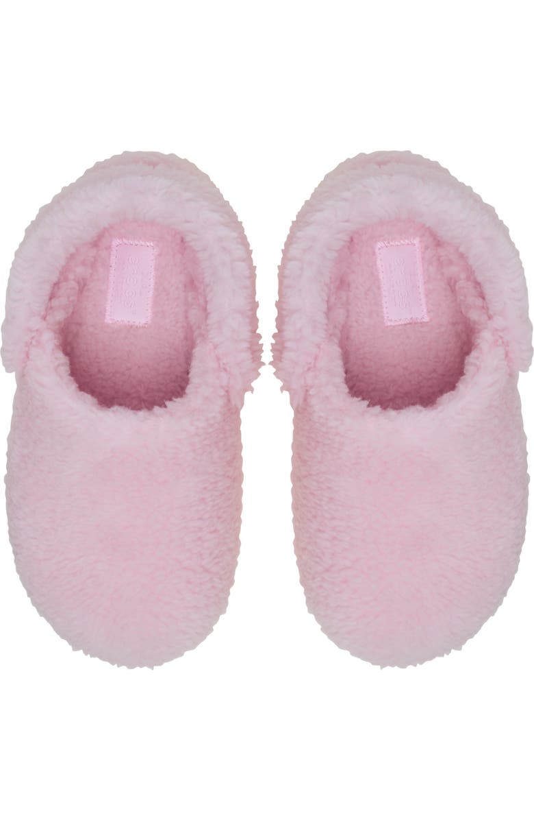CROCS Kids' Classic Cozzzy Faux Fur Slipper Clog, Alternate, color, Pink Milk