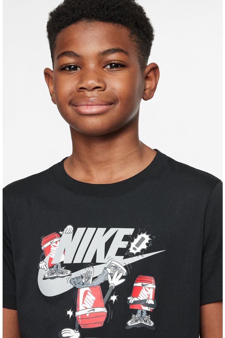 Kids' Boxy Breakdance Graphic T-Shirt, Alternate, color, BLACK