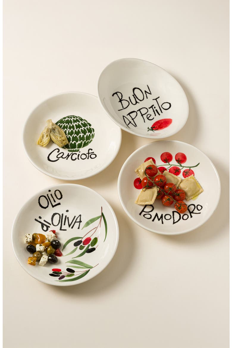 Hand-Painted Italian Pasta Bowls- Set of 4 by Rosanna s Inc, Alternate, color, Multi