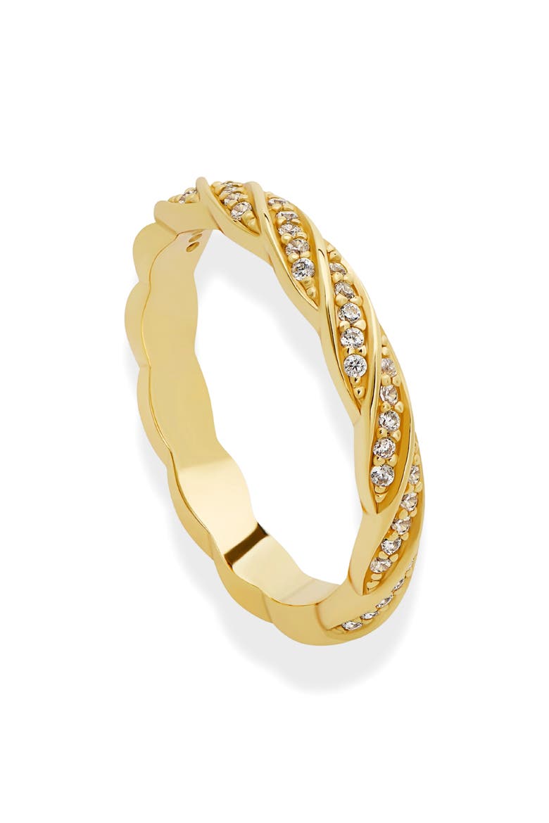Nadia Twisted Pavé Band Ring, Main, color, GOLD